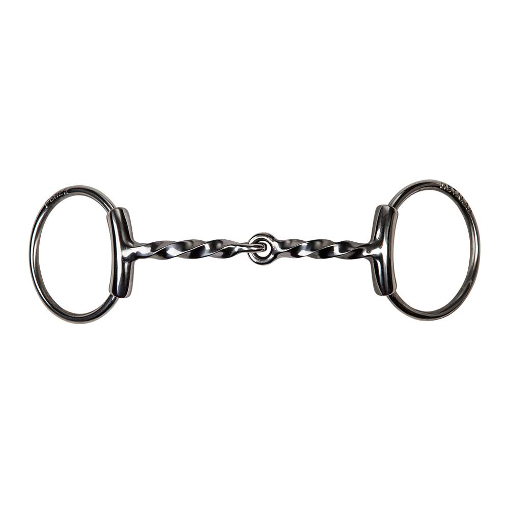 Metalab Bernard Fonck O-Ring Slow Twisted Snaffle Bit, Curved Mouthpiece