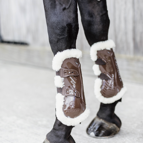 Kentucky Horsewear Vegan Sheepskin Tendon Boots Bamboo Elastic