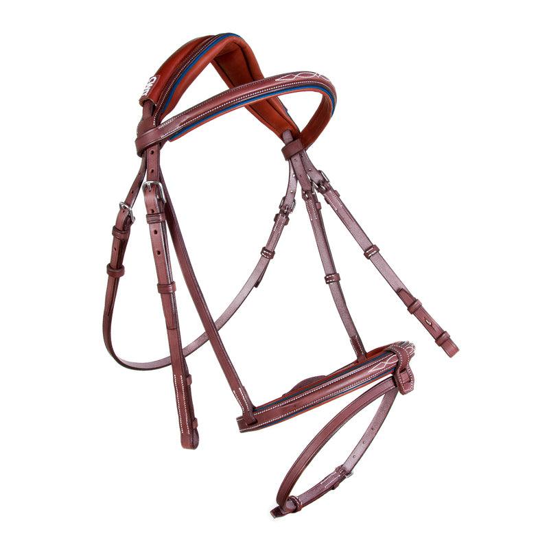 CWD Sport Color Anatomic french noseband bridle with stitching