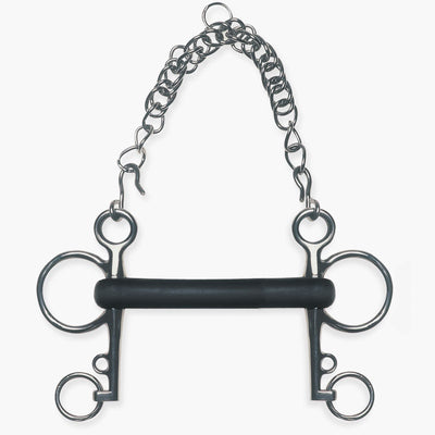 Pelham straight, with hard rubber, long lever 20mm
