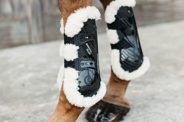 VEGAN SHEEPSKIN TENDON BOOTS BAMBOO ELASTIC