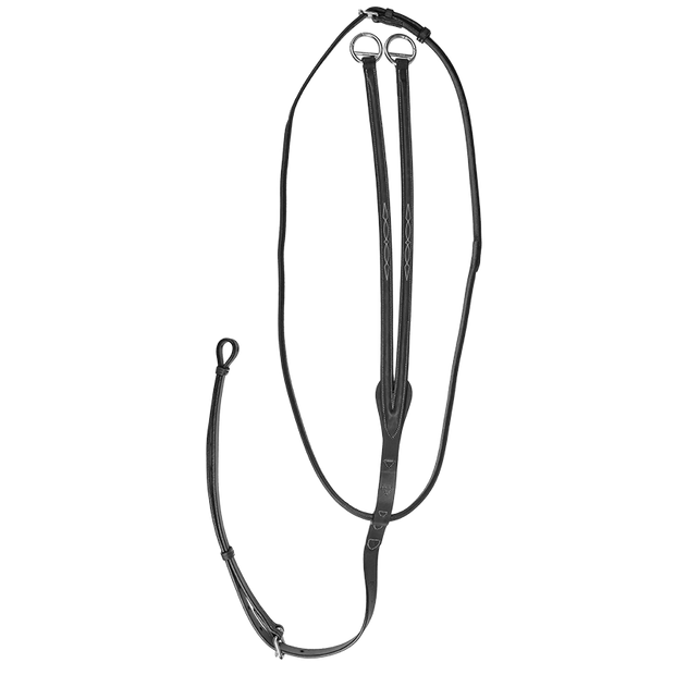 Raised running martingale with fancy stitching